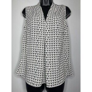 Nine West Top Blouse Multicolor Womens Sz S Penguins Pullover Sleeveless